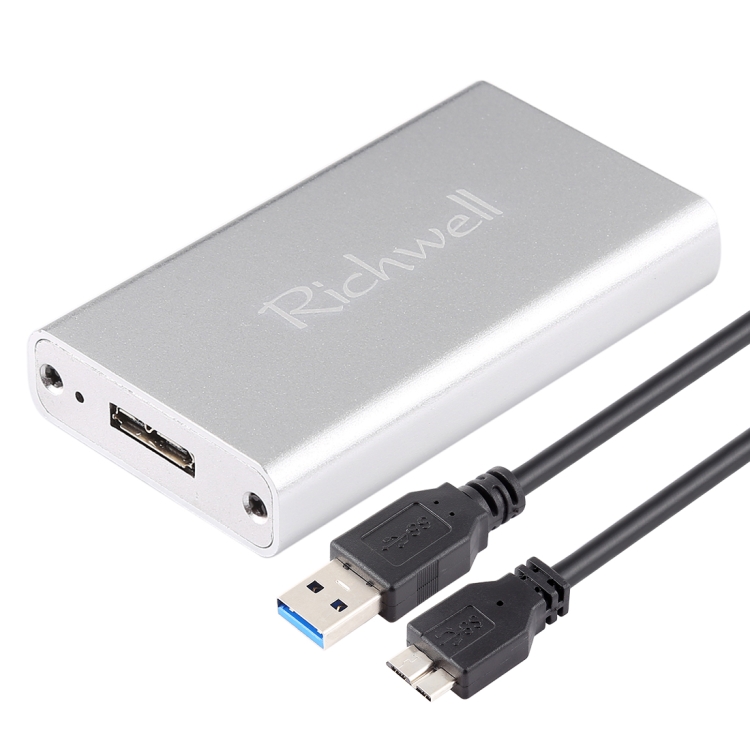 

Richwell SSD R15-SSD-60GB 60GB 2.5 inch mSATA to USB3.0 Super-speed Interface Mobile Hard Disk Drive(Silver)