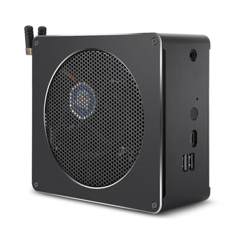 

Mini PC for Intel Core 8th Gen i7-8750H 8G+256G Six Core 2.2-4.1GHz, with Fan & Antenna, Support Bluetooth 4.2 & 2.4G / 5.0G Dual-band WiFi & RJ45 Gigabit Wired Network Card(Black)