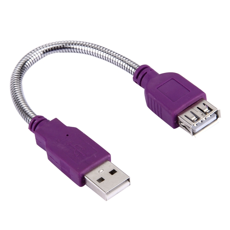 Black Computer Cables 20cm USB 2.0 Female to USB 2.0 Male Metal Soft Hose Adapter Cable Color : Black