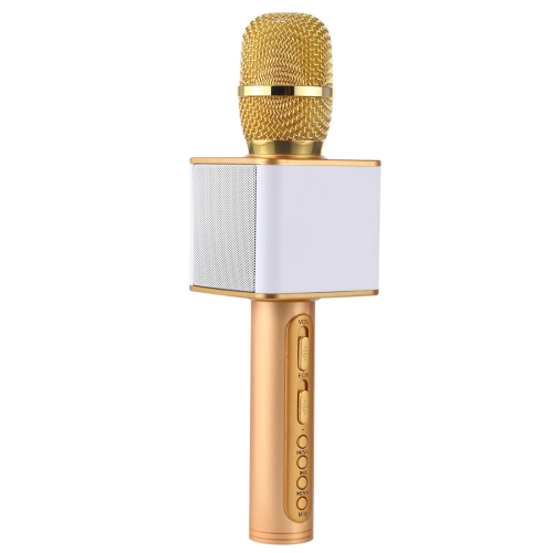 

H11 Double Speakers High Sound Quality Handheld KTV Karaoke Recording Bluetooth Wireless Condenser Microphone, For Notebook, PC, Speaker, Headphone, iPad, iPhone, Galaxy, Huawei, Xiaomi, LG, HTC and Other Smart Phones (Gold)