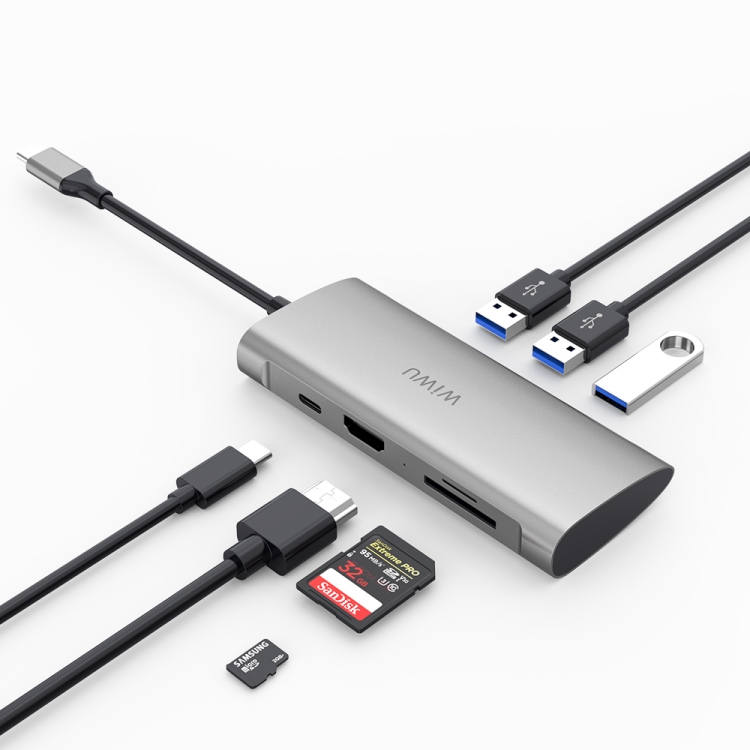 

WIWU A731 7 In 1 Type-C / USB-C Multifunctional Extension HUB Adapter