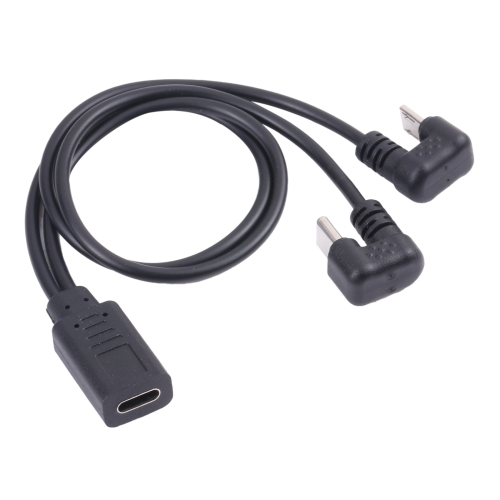 

U-shaped USB-C / Type-C Male + Micro USB Male to USB-C / Type-C Female Cable
