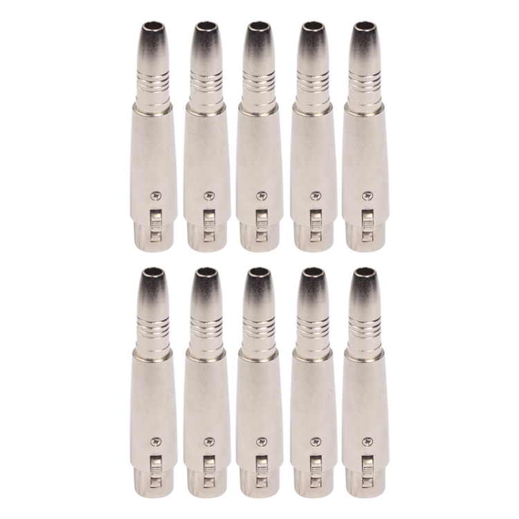 

10 PCS LZ1163-1 6.35mm XRL Female to Female Audio Adapter