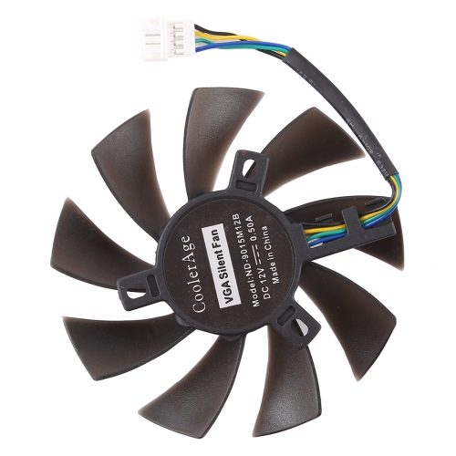 

T129215SU 4 Pin Two Ball-Bearing Replace Cooling Fan for MSI Gigabyte GTX 1060 RX 480 460 570 580 R9 290X RX 550 Card Cooler Fan, Diameter: 85mm