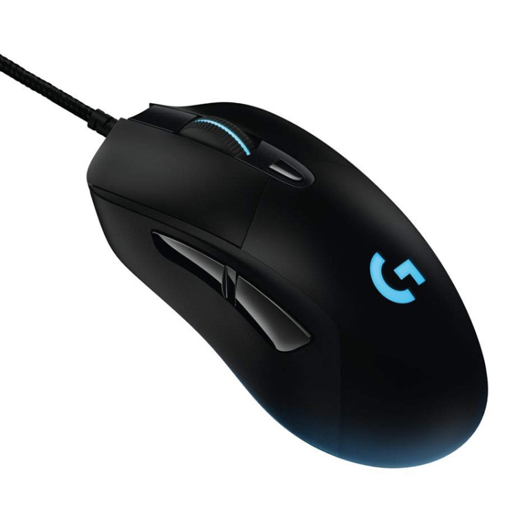 

Logitech G403 6-keys 12000DPI Five-speed Adjustable Wired Optical Gaming Mouse with Counterweight, Length: 2m (Black)
