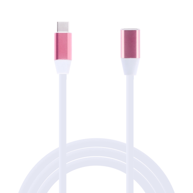 

USB-C / Type-C Male to USB-C Female Aluminum Alloy Extender Extension Cable, Length: 1m(Pink)