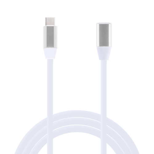 

USB-C / Type-C Male to USB-C Female Aluminum Alloy Extender Extension Cable, Length: 1m(Silver)