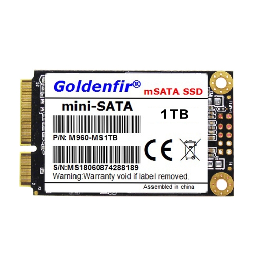 

Goldenfir 1.8 inch mSATA Solid State Drive, Flash Architecture: TLC, Capacity: 1TB