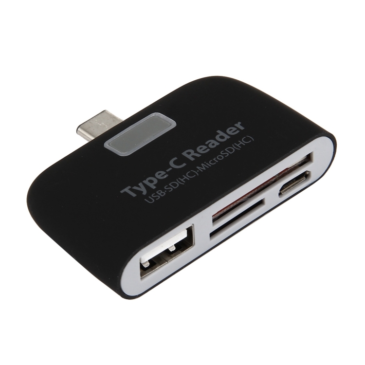 

3 in 1 USB-C / Type-C 3.1 to USB 2.0 + Micro USB + SD(HC) + Micro SD Card Reader Adapter for Macbook / Google Chromebook / Nokia N1 / Letv