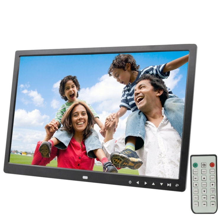 

17.0 inch LED Display Digital Photo Frame with 7-keys Touch Button Control / Holder / Remote Control, Allwinner Technology, Support USB / SD Card Input / OTG, US/EU/UK Plug(Black)