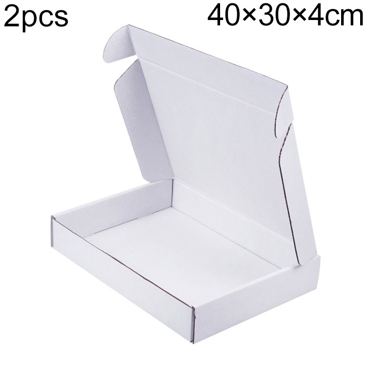

Shipping Box Clothing Packaging Box, Color: White, Size: 40x30x4cm
