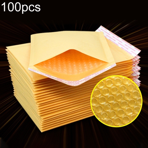 

100 PCS Kraft Paper Envelope Bag Express Bubble Bag Packaging Bag, Size: 15x18+4cm