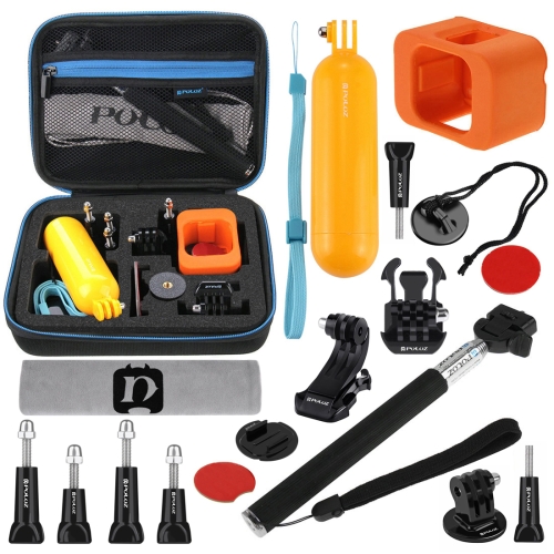 

[US Warehouse] PULUZ 18 in 1 Accessories Combo Kits with EVA Case (Extendable Monopod + Bobber Hand Grip + Quick Release Buckle + J-Hook Buckle Mount + Floating Cover + Surf Board Mount + Screws + Safety Tethers Strap + Storage Bag) for GoPro HERO5 Sessio