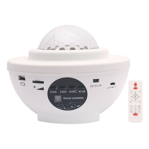 

8W USB Charging Music Starry Sky Water Texture Light Atmosphere Lamp with Remote Control (White)