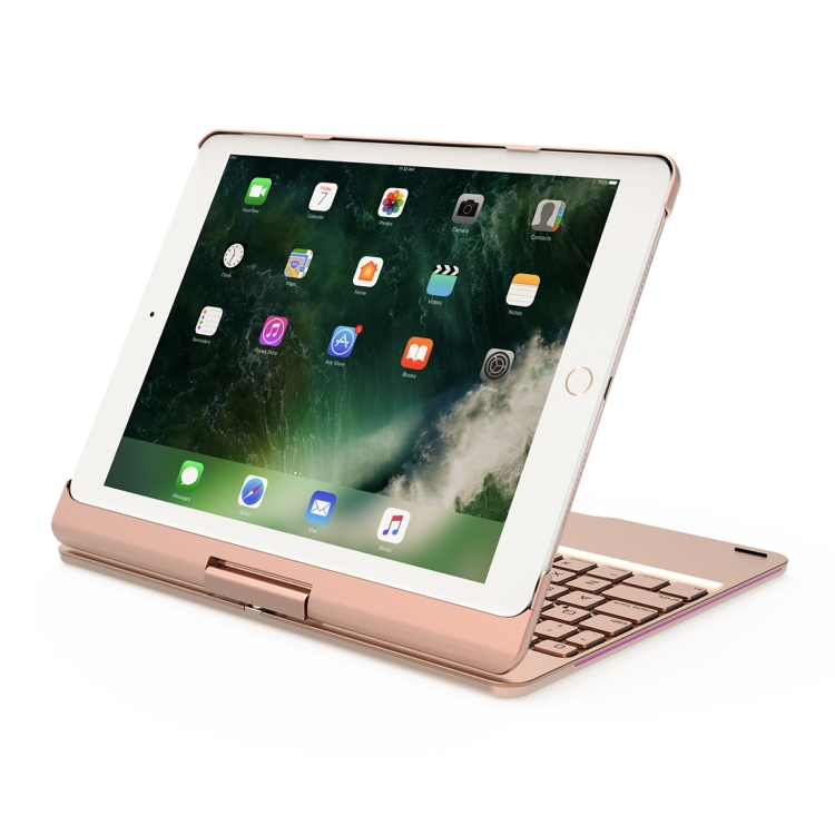 

BlueFinger F180 360-Degrees Rotating Bluetooth Keyboard with Colorful Backlight, for iPad 9.7 inch (2017) / iPad Pro 9.7 inch / iPad Air 2 / iPad Air(Gold)