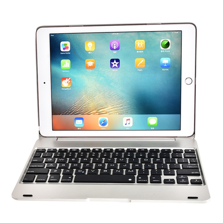

F19B for iPad 9.7 (2017/2018) & iPad Air & Air 2 & iPad Pro 9.7 & New iPad 9.7 inch (2017) Ultra-thin ABS Horizontal Flip Case + Bluetooth Keyboard(Silver)