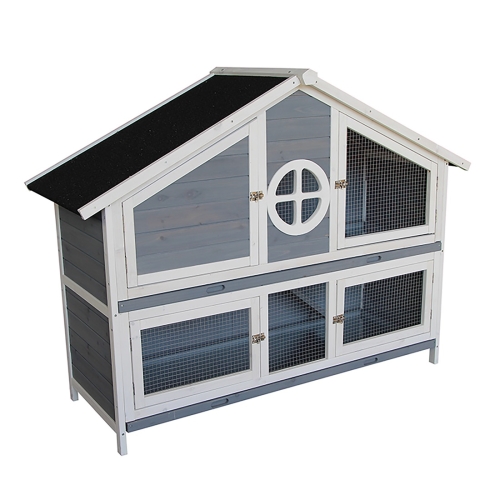 

[US Warehouse] Wooden Pet House, Size: 128x46x110cm(Grey)