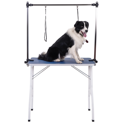 

[EU Warehouse] Pet Dog Height Adjustable Grooming Table Drying Table for Small / Medium-sized Dogs, Size: 91x60.5x76.5cm(Blue)