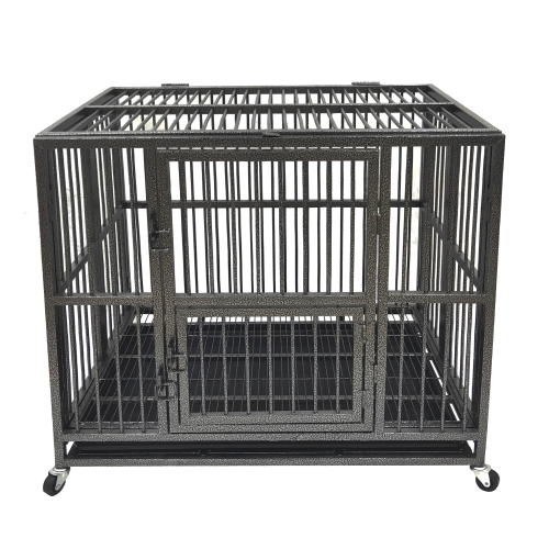 

[US Warehouse] Heavy Duty Metal Pet Dog Crate Cage, Size: 110.5x70x87cm