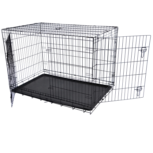 

[US Warehouse] Large Indoor Metal Puppy Dog Run Fence Iron Playpen Pet Crate Cage, Size: 36 inch