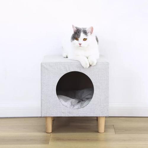 

Original Xiaomi Youpin Little Beast Star Pet Cat Nest Shoe Changing Stool, Size: 35.5x35.5x38cm (Grey)