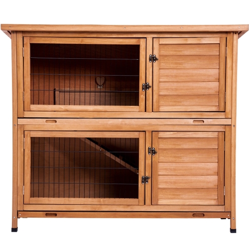 

[US Warehouse] Chicken Coop Rabbit Hutch Wood House Pet Cage, Size: 48x19.7x41 inch