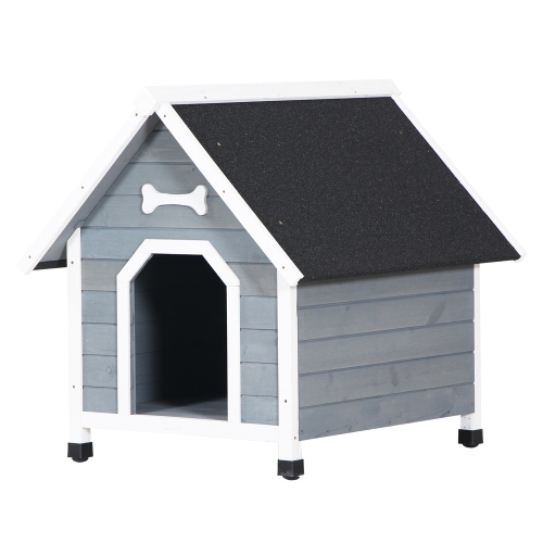 

[US Warehouse] Dog House Pet Outdoor Bed Wood Shelter Home Weather Kennel Waterproof,Size: 78x84x83.5cm