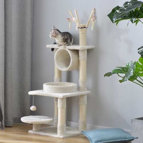 

[EU Warehouse] Multilayer Cat Climbing Frame Tree Activity Tower Pet House, Size: 40x40x124cm