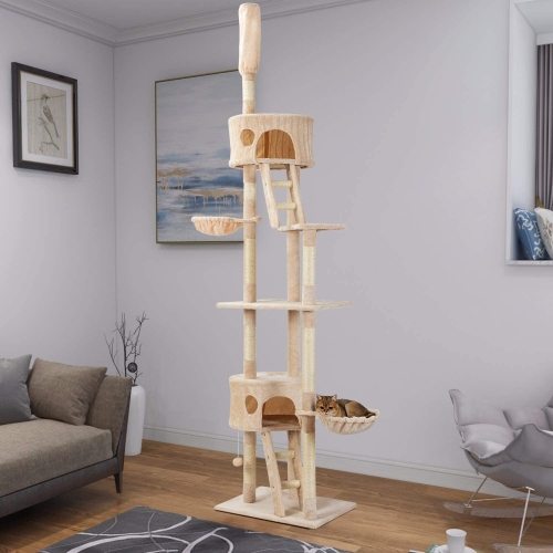 

[EU Warehouse] 240-260cm Multilayer Cat Climbing Frame Tree Nest Activity Tower Pet House