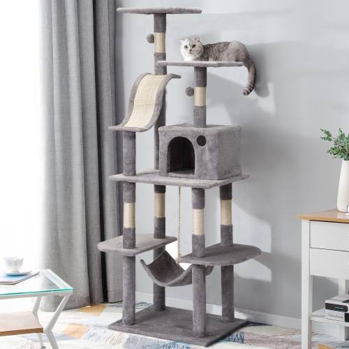 

[EU Warehouse] Multilayer Cat Climbing Frame Tree Nest Activity Tower Pet House, Size: 50x60x170cm