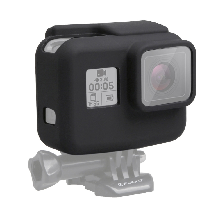 

PULUZ Shock-proof Silicone Protective Case with Lens Cover for GoPro HERO(2018) /7 Black /6 /5 with Frame(Black)