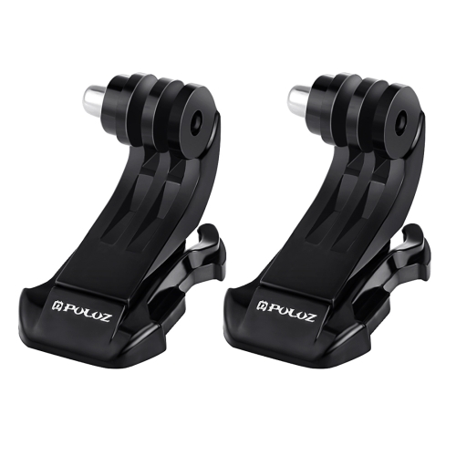 2 PCS PULUZ Black Vertical Surface J-Hook Buckle Mount Set for GoPro  NEW HERO /HERO6   /5 /5 Session /4 Session /4 /3+ /3 /2 /1, Xiaoyi and Other Action Cameras(Black)