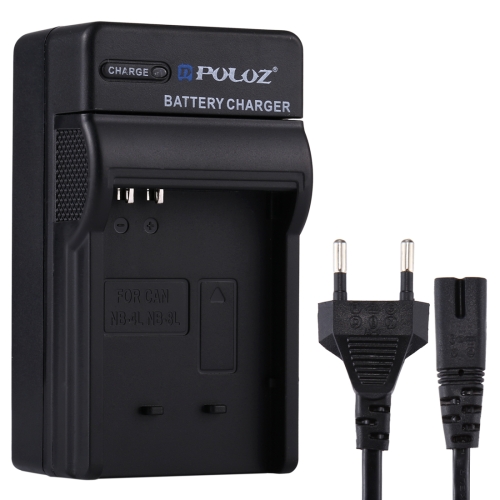 

PULUZ EU Plug Battery Charger with Cable for Canon NB-4L / NB-8L Battery