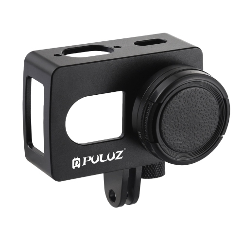 

PULUZ Housing Shell CNC Aluminum Alloy Protective Cage with 37mm UV Lens for Xiaomi Xiaoyi II 4K Action Camera (Black)