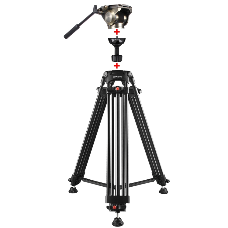 Color : Black Black Camera /& Photo Products Aluminum Alloy Heavy Duty Video Camera Tripod Action Fluid Drag Head with Sliding Plate for DSLR /& SLR Cameras Tripods Products