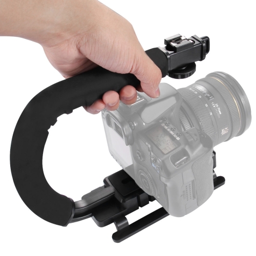 

[UAE Warehouse] PULUZ U/C Shape Portable Handheld DV Bracket Stabilizer for All SLR Cameras and Home DV Camera