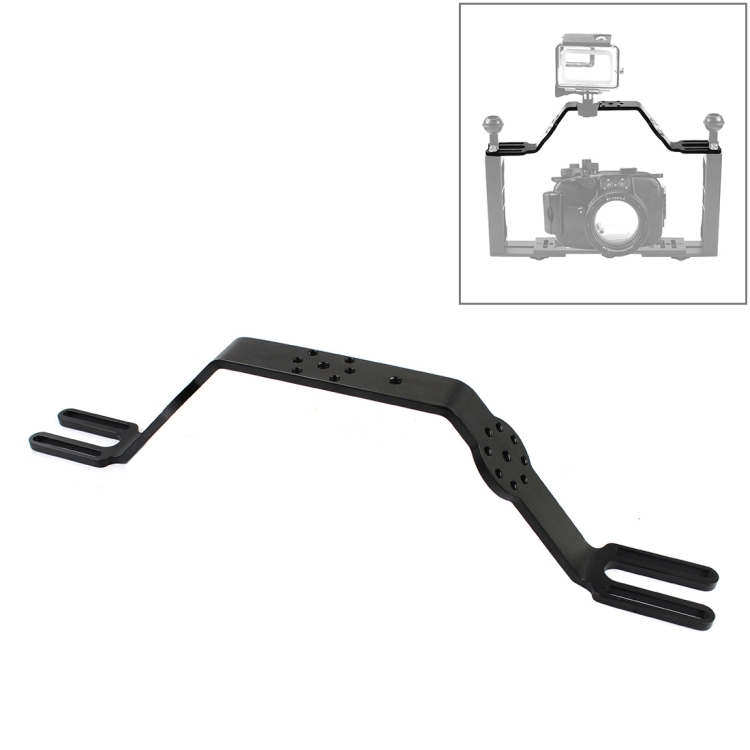 

PULUZ Diving Tray Bracket Dual Handle Grip Handheld Expansion Mount System (Black)