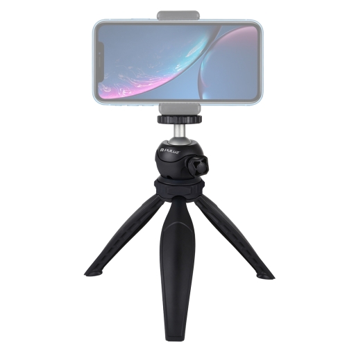 PULUZ 20cm Pocket Plastic Tripod Mount with 360 Degree Ball Head for Smartphones, GoPro, DSLR Cameras(Black)
