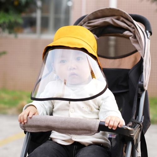 

PULUZ Anti-Saliva Splash Anti-Spitting Anti-Fog Anti-Oil Protective Cap Kids Fisherman Hat Removable Face Shield(Yellow)