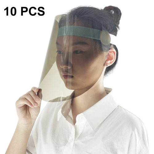 

10 PCS PULUZ Protective Face Shield Anti-Saliva Splash Anti-Spitting Anti-Fog Anti-Oil Mask with Elastic Band(Brown)