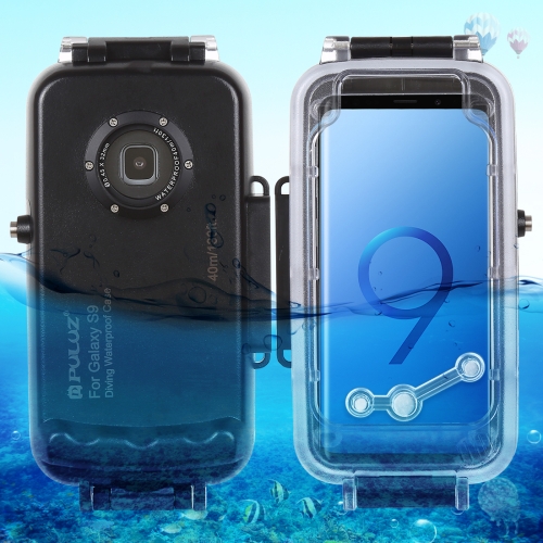 

PULUZ 40m/130ft Waterproof Diving Case for Galaxy S9, Photo Video Taking Underwater Housing Cover, Only Support Android 8.0.0 or below