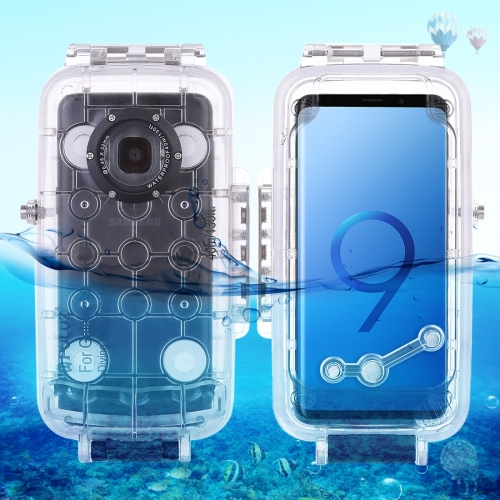 

PULUZ 40m/130ft Waterproof Diving Housing Photo Video Taking Underwater Cover Case for Galaxy S9, Only Support Android 8.0.0 or below(Transparent)