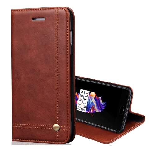 

For OnePlus 5T Retro Crazy Horse Texture Casual Style with Absorption Horizontal Flip Leather Case with Holder & Card Slots & Wallet(Brown)