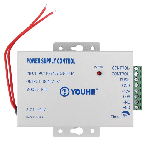 

Door Entry Control Power Supply For Electric Locks 0-30 Seconds (YH-K81)(Silver)