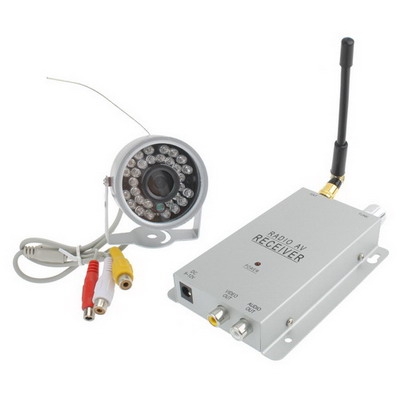 

30 LED Wireless Color Security CCTV Camera + Receiver(Silver)