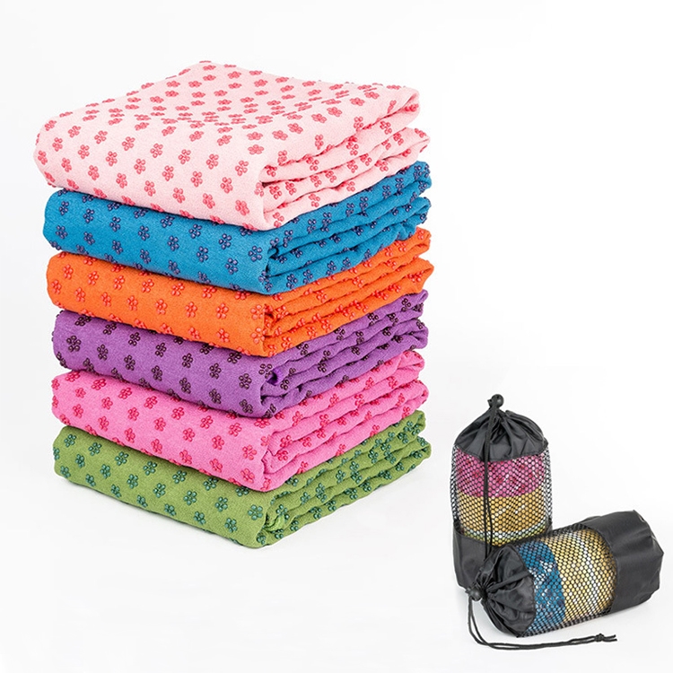 

Microfiber Thickening Non-slip Yoga Blanket Long Washable Yoga Mat , Random Color Delivery