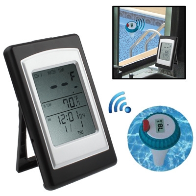 

Professional Wireless Indoor and Outdoor Pool Thermometer, With Calendar / Alarm