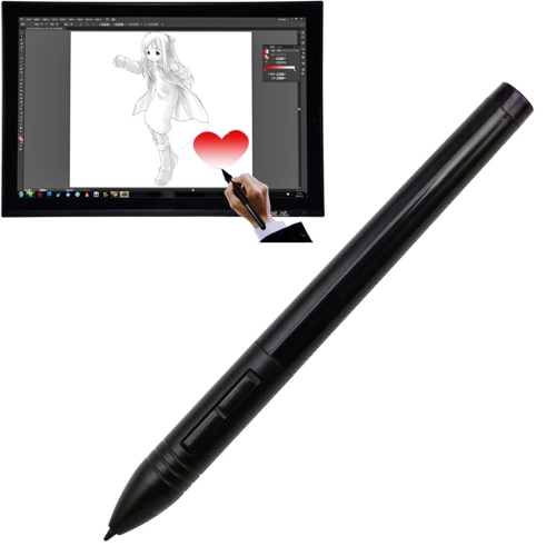 Huion P801 Wireless USB Digital Pen Stylus Rechargeable Mouse Digitizer Pen for Huion Graphics Tablet(Black)