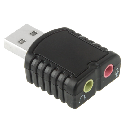 

USB 2.0 Stereo Sound Adapter, External Power Not Required(Black)