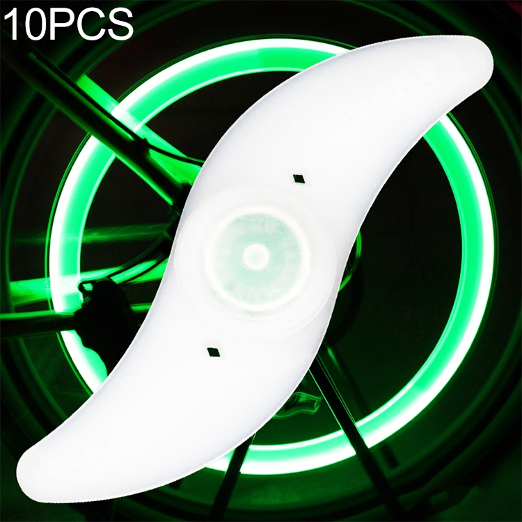 

10 PCS Bicycle Hot Wheels Spoke Light Willow Lamp(Green Light)